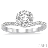 1/3 Ctw Diamond Semi-mount Engagement Ring in 14K White Gold